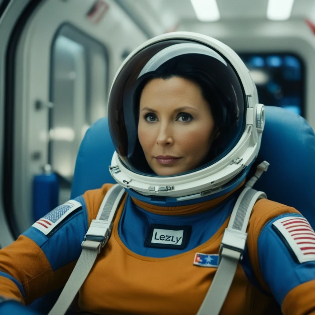 cinematic film still of <lora:Lezley Zen:1>
Lezley Zen
 <lora:Cinematic Film:1>
a woman
in a space suit sitting in a space station Cinematic Film Style, shallow depth of field, vignette, highly detailed, high budget, bokeh, cinemascope, moody, epic, gorgeous, film grain, grainy