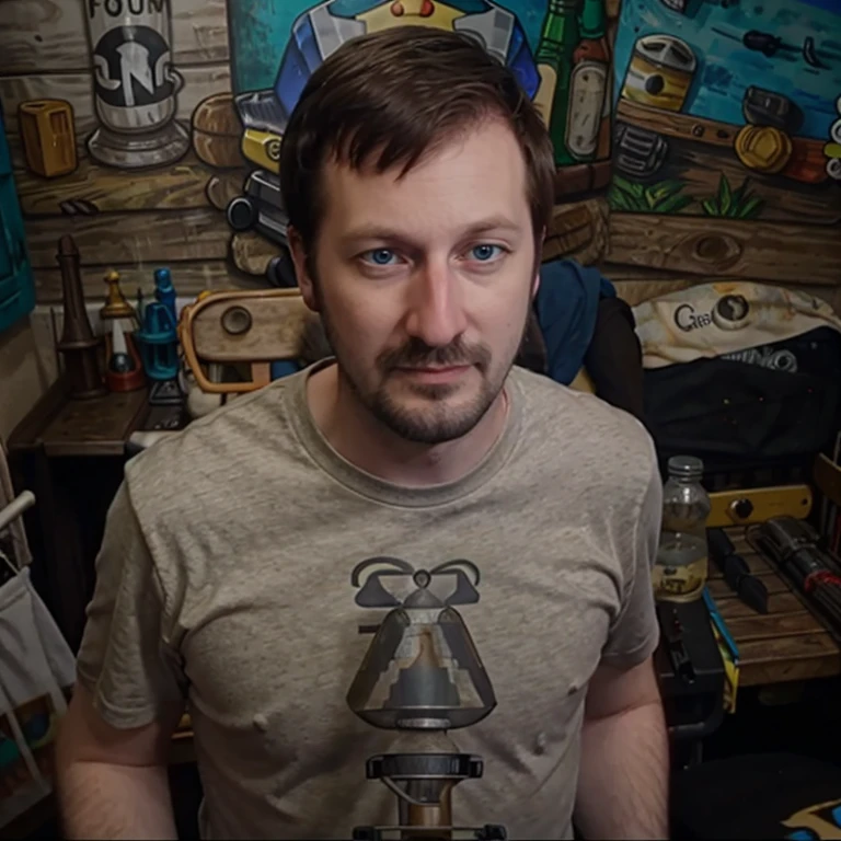 <lora:rekieta_v5:1>, rekieta, wearing shirt, male focus, solo, realistic,