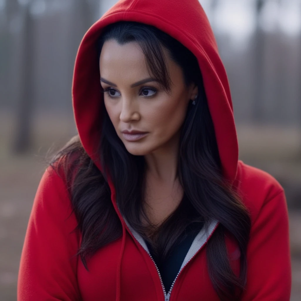 cinematic film still of a woman in a red hoodie looks at the camera Cinematic Film Style
<lora:Lisa Ann-000002:1> Lisa Ann
<lora:Cinematic Film:1>, shallow depth of field, vignette, highly detailed, high budget, bokeh, cinemascope, moody, epic, gorgeous, film grain, grainy
