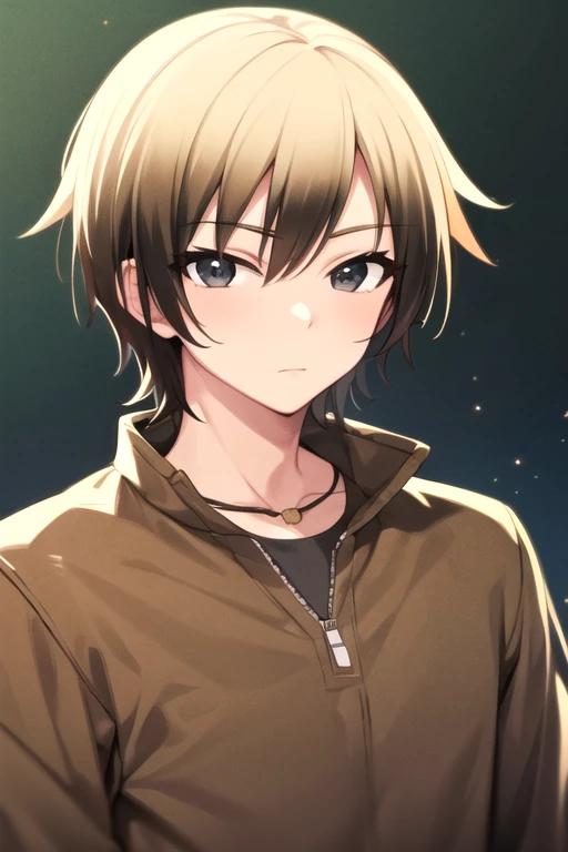 masterpiece, best quality, illustration, 1boy, solo, male focus, looking at viewer, upper body, depth of field, anime coloring, , <lora:kodaka_hasegawa:0.72>, kodaka_hasegawa, blonde hair, black eyes, multicolored hair, brown hair, two-tone hair, , , HD