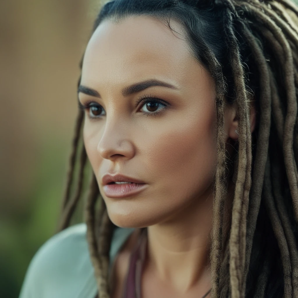 cinematic film still of a woman with dreadlocks stares at the camera Cinematic Film Style
<lora:Lisa Ann-000002:1> Lisa Ann
<lora:Cinematic Film:1>, shallow depth of field, vignette, highly detailed, high budget, bokeh, cinemascope, moody, epic, gorgeous, film grain, grainy