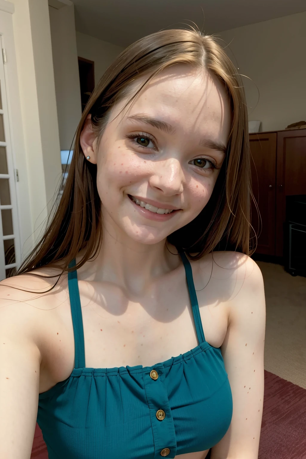 hazelmoore, a woman face, smiling
 <lora:hazelmoore:0.8>