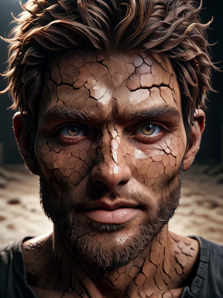 drath, male model, Masterpiece, high quality, 4K, beautiful design, shiny, from the front, award winning photo, extremely detailed, amazing, fine detail, absurdres, highly detailed man, extremely detailed eyes and face, by lee jeffries nikon d850 film stock photograph 4 kodak portra 400 camera f1.6 lens rich colors hyper realistic lifelike texture dramatic lighting unrealengine trending on artstation, final fantasy xiv setting, (symmetrical design:1.1), smiling, <lora:dryearth-sdxl:1>
