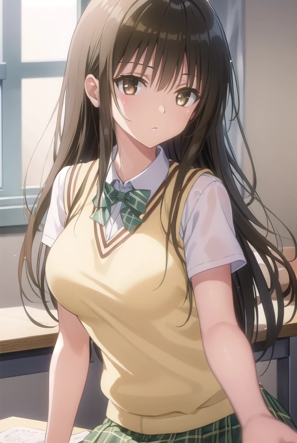 (((pixel-perfect, detail-perfect))), solo, 1girl, kotori minami, , looking at viewer, smile,big breasts,nsfw,miniskirt,socks,sleeveless