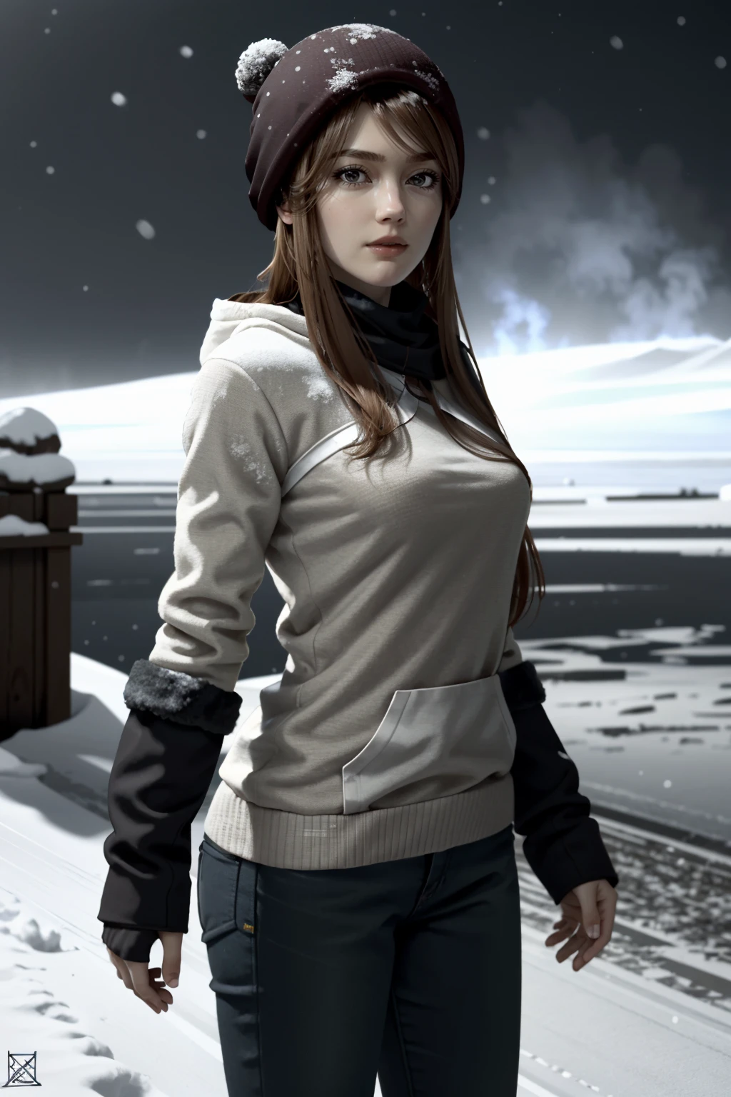 ((masterpiece, best quality))
<lora:DNorth:0.8>
DNorth, 1girl, solo, brown eyes, long hair, in a winter wonderland