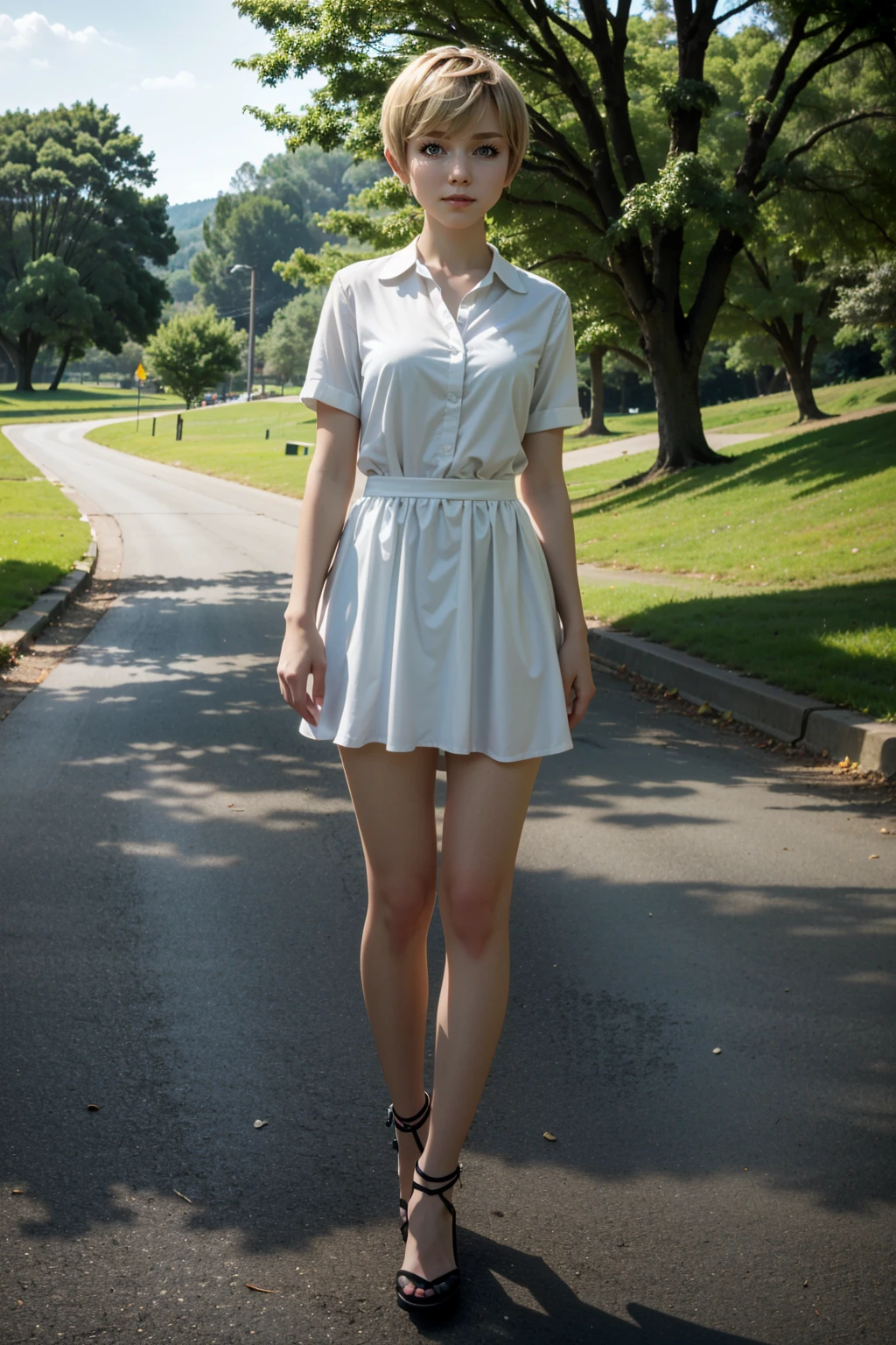 ((masterpiece, best quality))
<lora:DKara:0.8>
DKara, 1girl, solo, short hair, blonde hair, full body, standing in front of a beautiful landscape