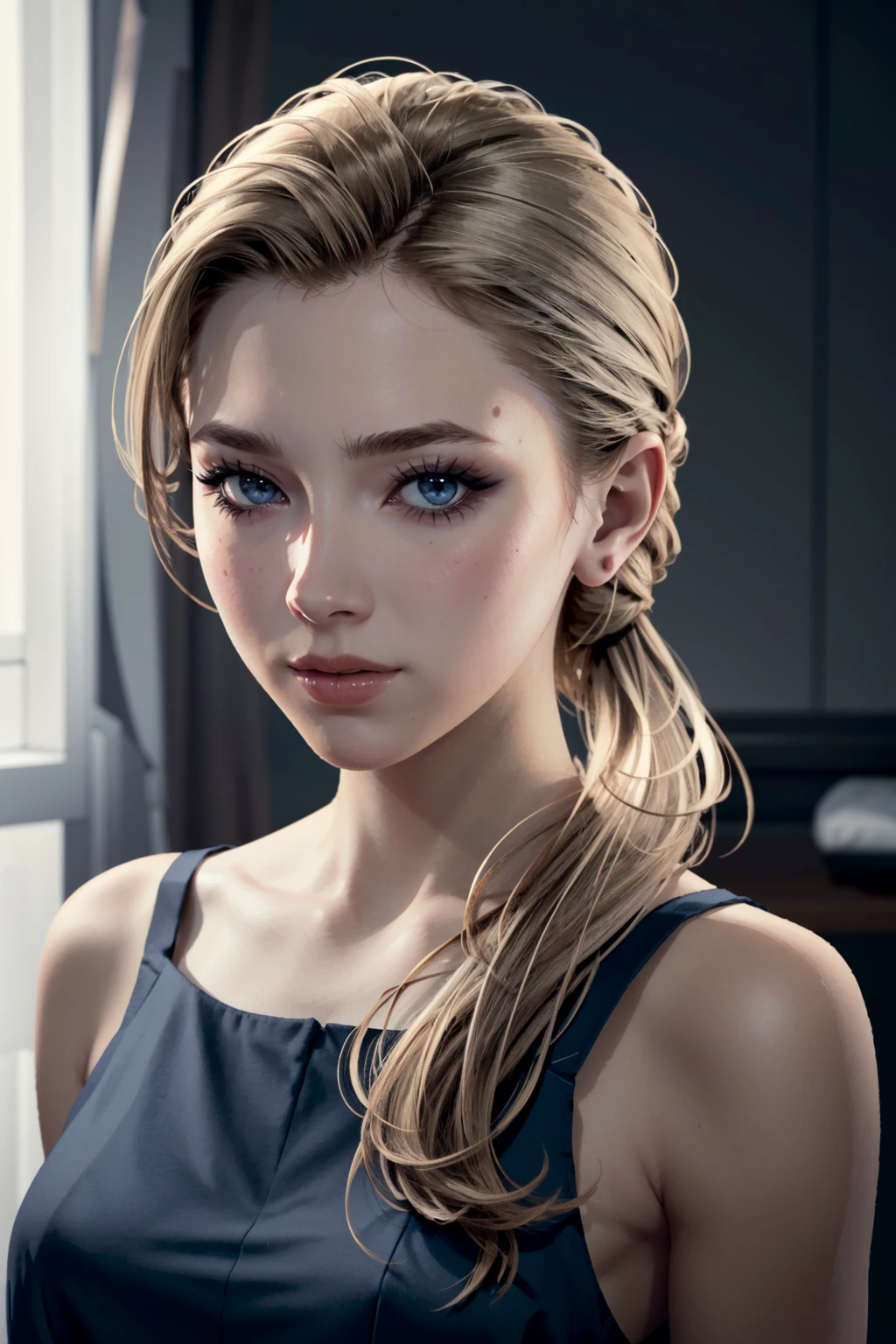 ((masterpiece, best quality))
<lora:DChloe:0.8>
DChloe, 1girl, solo, portrait, hair over shoulder, long hair