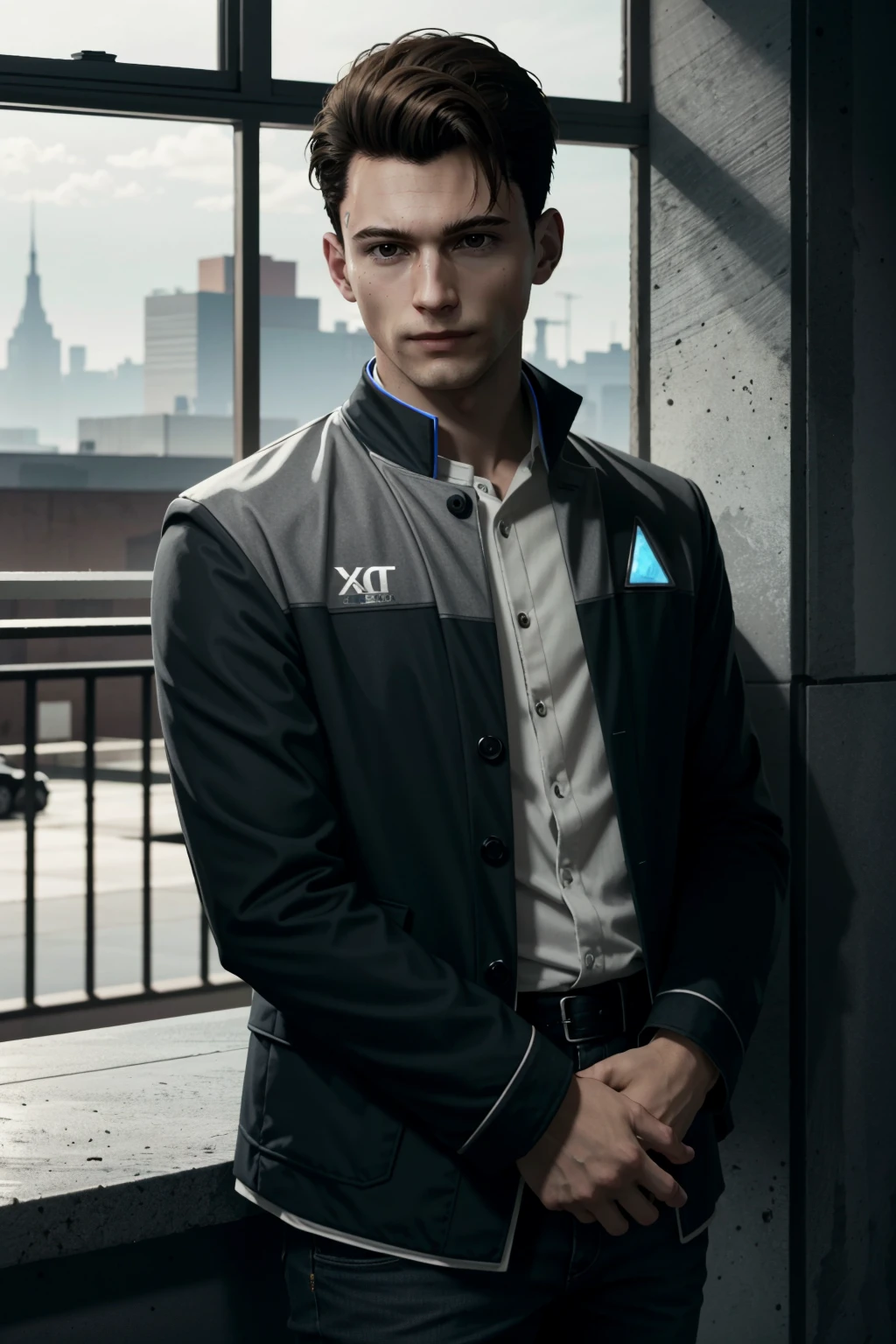 (masterpiece, best quality)
solo, short hair, shirt, black hair, long sleeves, 1boy, sitting, jacket, male focus, necktie, pants, black footwear, chair, black pants, formal, own hands together, suit, black necktie, grey jacket, ConnorDBH
<lora:epi_noiseoffset2:1>, <lora:add_detail:0.5>, <lora:ConnorDBH:0.7>