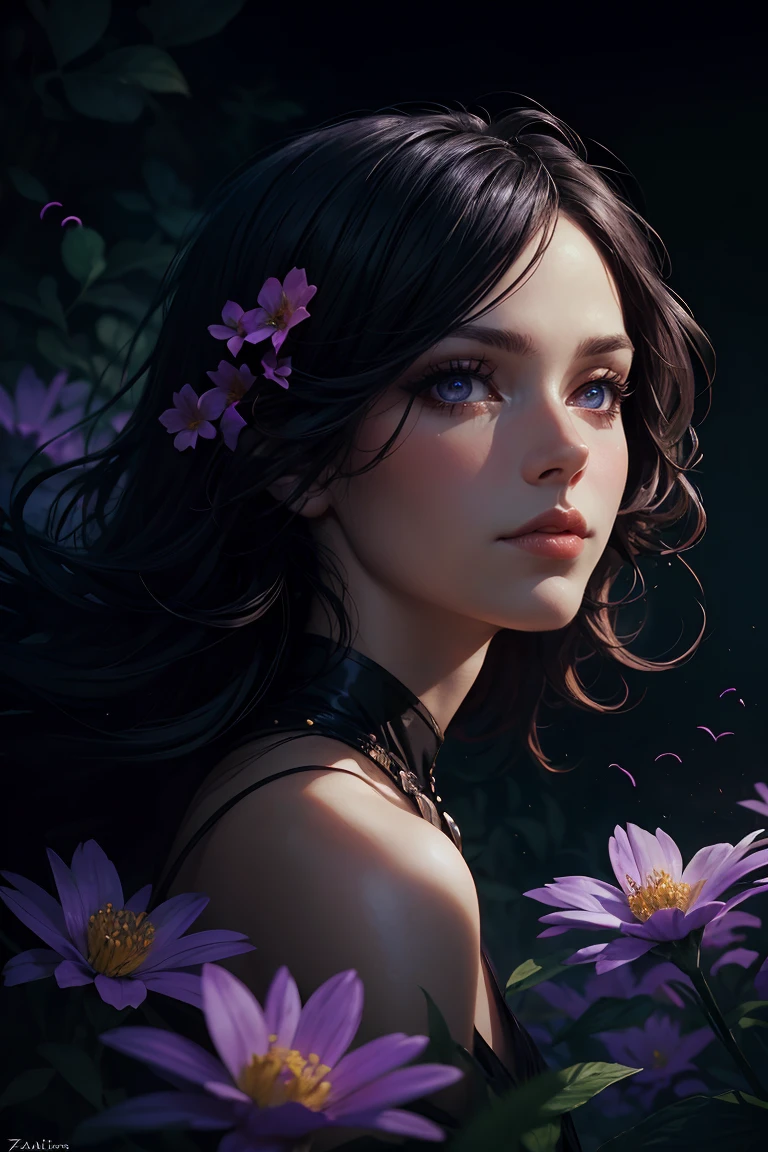 portrait , elegant, a girl,glossy eyes, overflowing drapes, elegant, insects and flowers, cinematic, (dynamic pose), ((dramatic composition)), (best quality, masterpiece), perfect lighting, subsurface scattering, volumetric lighting, (photorealistic:1.2),by brian froud, zdzislaw beksinksi,vivid colours, romanticism,