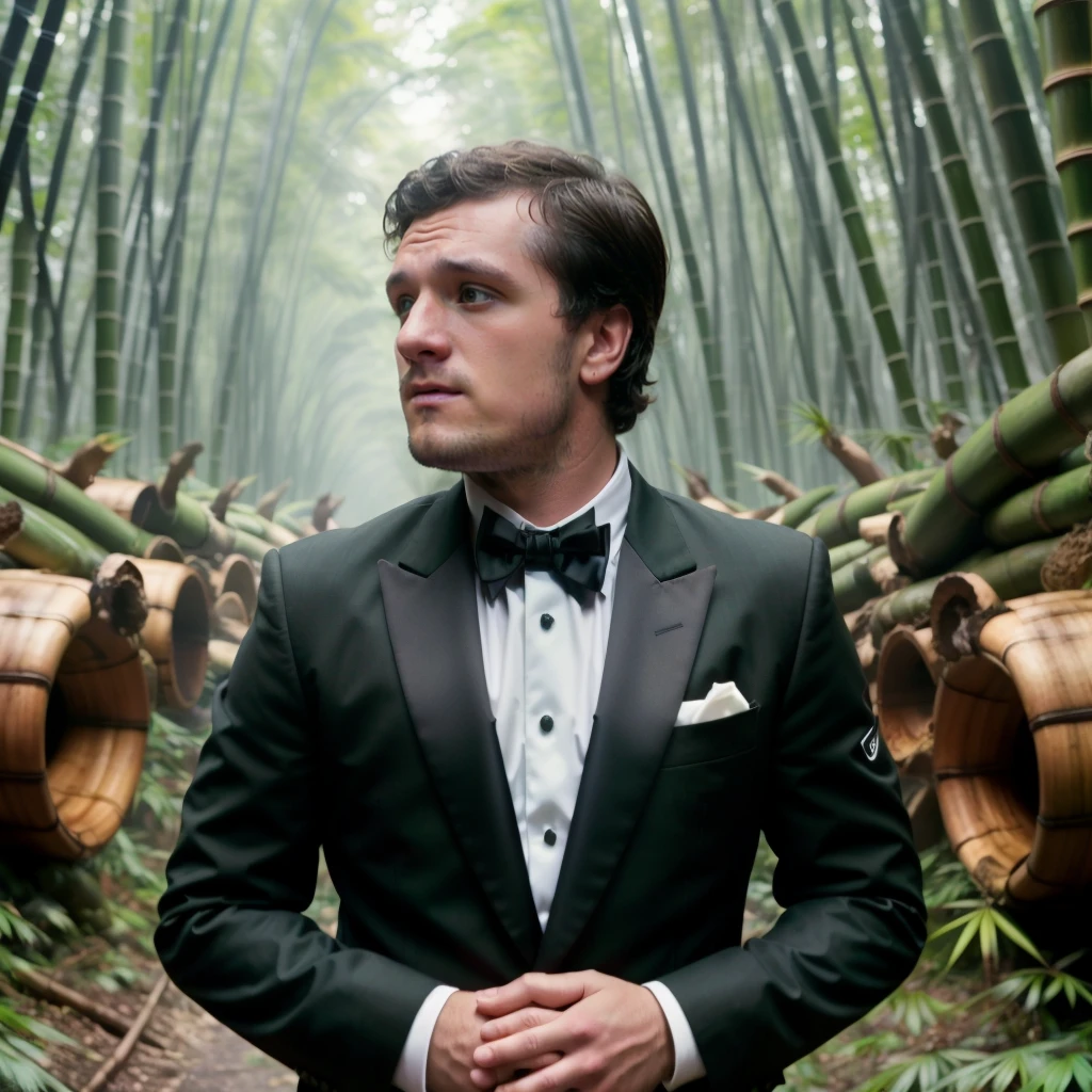 professional photography, portrait of joshhutcherson person, still film, high resolution, 4k, photo by Sacha Goldberger, <lora:joshhutcherson_37350:1> <lora:BambooTech-20:1>