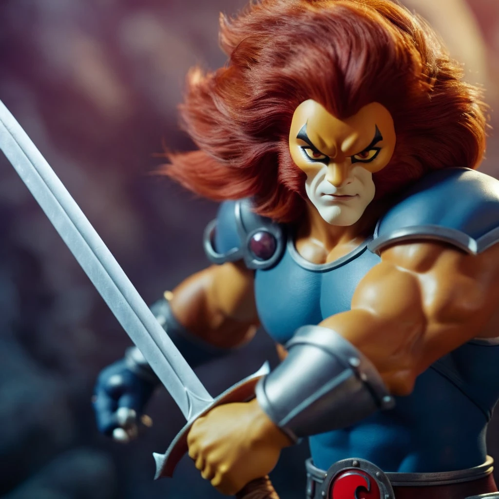 cinematic film still of <lora:liono thundercats:1>
liono thundercats a cartoon character holding a sword in his hand , shallow depth of field, vignette, highly detailed, high budget, bokeh, cinemascope, moody, epic, gorgeous, film grain, grainy