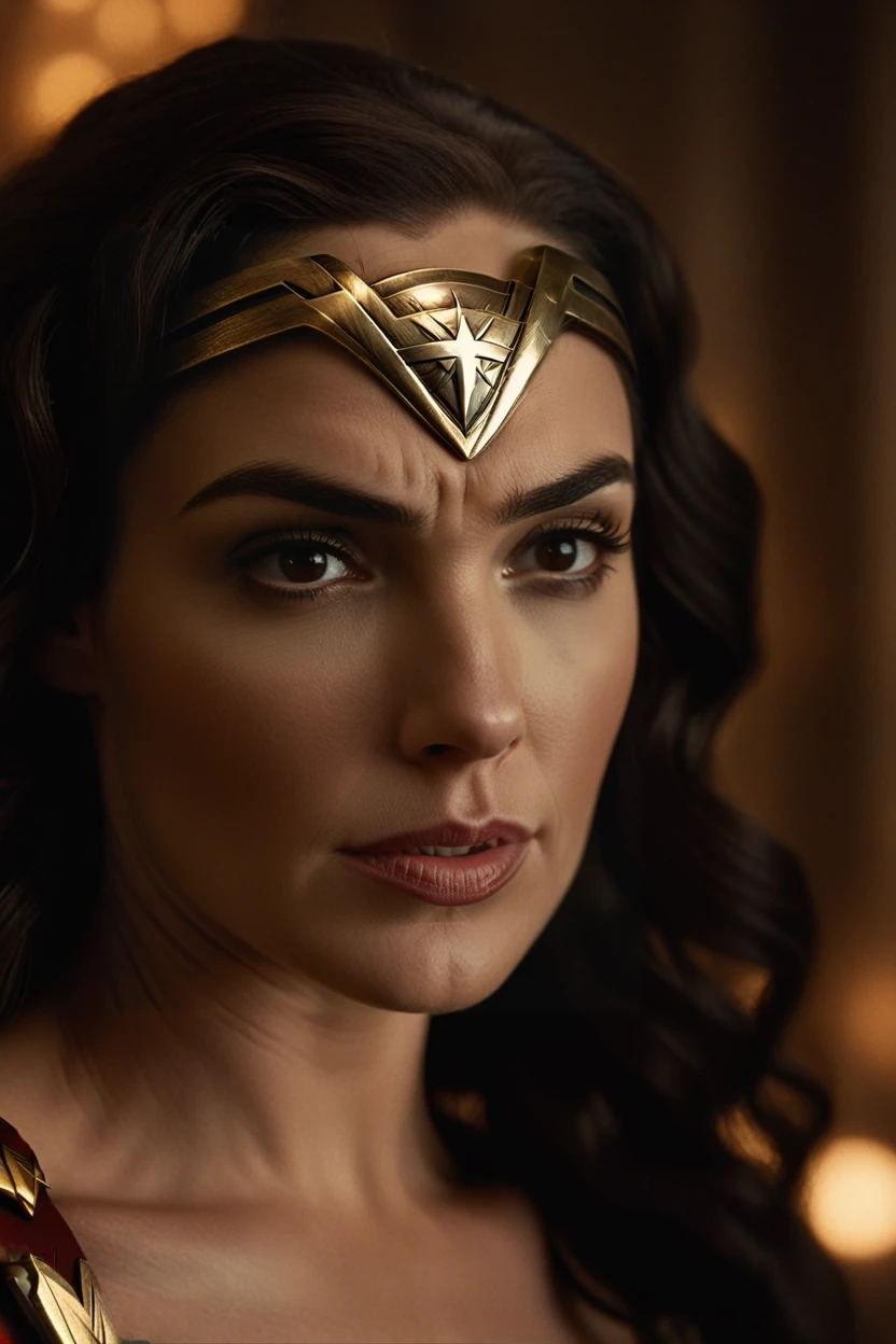 cinematic film still wonder woman soft whistle, close up shot <lora:Wonder_Woman_XL:0.8> . shallow depth of field, vignette, highly detailed, high budget Hollywood movie by danny boyle, bokeh, cinemascope, moody, epic, gorgeous, film grain, grainy