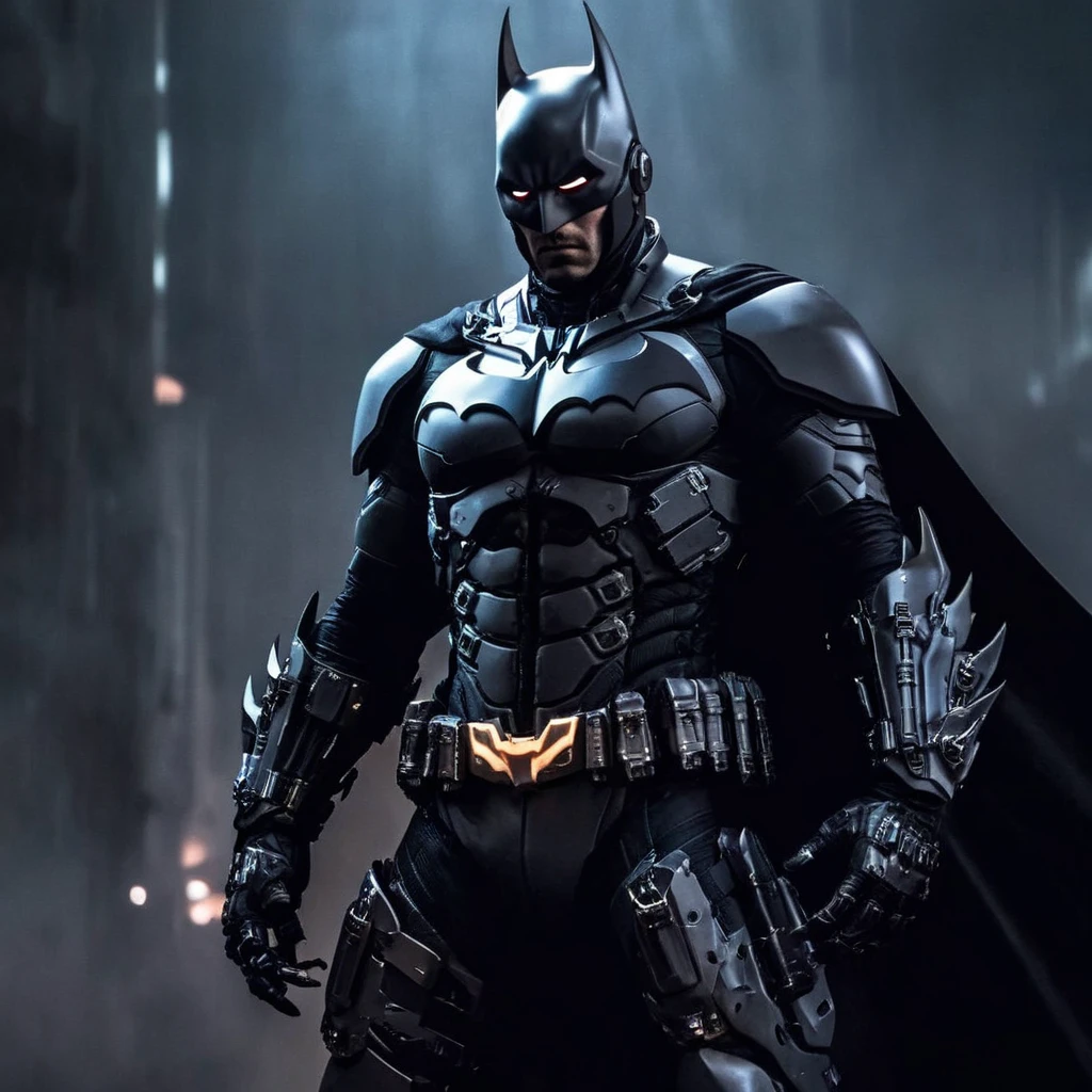 Dark Fantasy Art of <lora:batman cyborg:1>
batman cyborg a man in a black cyborg exoskeleton costume with a perfect shaped cyborg exoskeleton hand claws in the year 2042, dark, moody, dark fantasy style