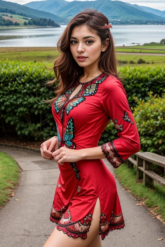 woman, beautiful face, cute, realistic, detailed, scenic view, full body shot
<lora:Butterfly Dress by Stable Yogi:1> butterfly dress orange
