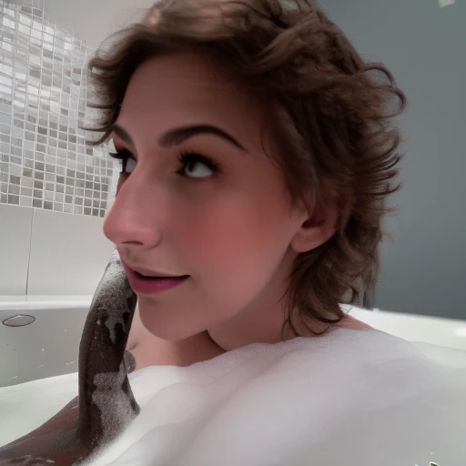photorealistic, ultra-detailed, highly detailed, extreme detailed, ultra realistic, 1girl, beautiful detailed eyes, beautiful detailed lips, extremely detailed face, long eyelashes, wet, messy hair, cum covered, dripping, viscous, glistening, translucent, iridescent, iridescent fluid, gooey, creamy, milky, pearlescent, opulent, voluptuous, sensual, erotic, explicit, adult, provocative, tempting, alluring, indecent, NSFW, hyperrealistic, cinematic lighting, photographic, studio lighting, naked