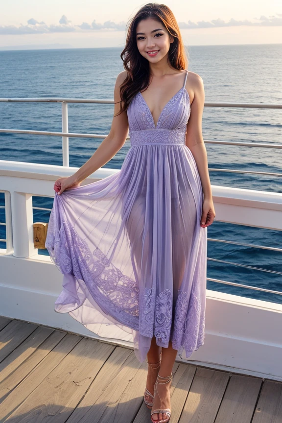 woman, beautiful face, cute, realistic, detailed, scenic view, on cruise, morning, sunrise, full body shot
<lora:DETAIL_SLIDER_BY_STABLE_YOGI:0.5>
<lora:Long Dress 2 By Stable Yogi:0.4>purple long dress