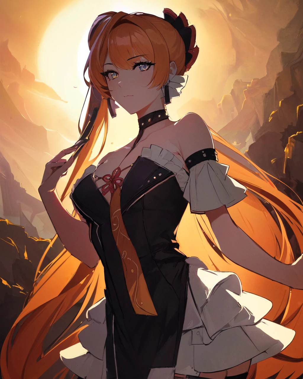 <lora:e7 Mellona5:0.9> e7 Mellona, (masterpiece), best quality, highres, 4k, 8k, Detailed Illustration, intricate detail, cinematic lighting, amazing quality, 1girl, fit female, amazing shading, soft lighting, facing camera, perfect eyes