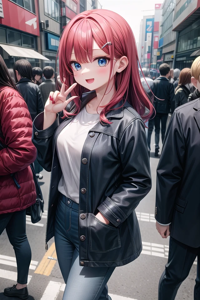 insanely detailed, absurdres, ultra-highres, ultra-detailed, best quality,
1girl, solo, nice hands, perfect hands,
BREAK
maxi coat, long sleeve shirt, chino pants
BREAK
happy smile, laugh, open mouth, standing,
from side,
cute pose, cowboy shot,
BREAK
slender, kawaii, perfect symmetrical face, ultra cute girl, ultra cute face, ultra detailed eyes, ultra detailed hair, ultra cute, ultra beautiful,
BREAK
in harajuku, shibuya, tokyo, street, crowd, cityscape,
BREAK
large breasts,
(red hair, blue eyes), hime cut