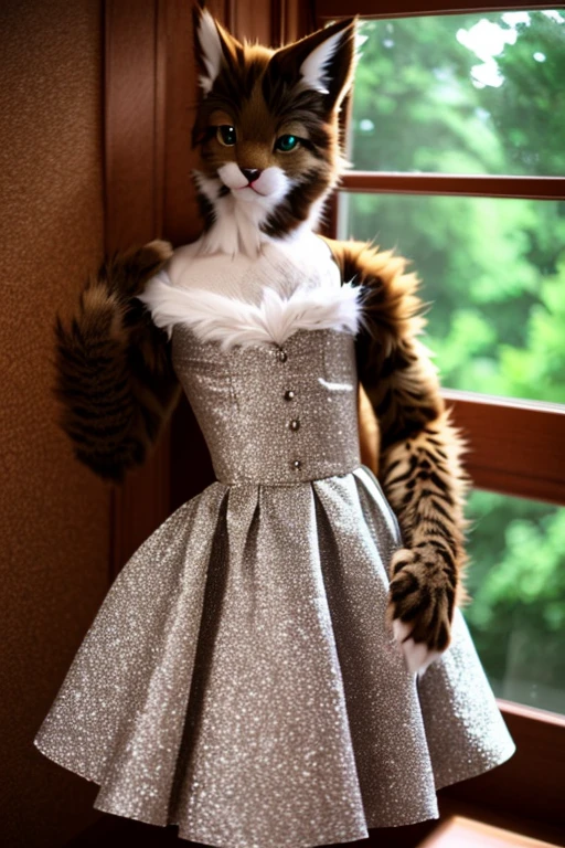 <lora:CatgirlLoraV2:1> catboy, 1boy, high quality, masterpiece, dress, catperson, furry hands