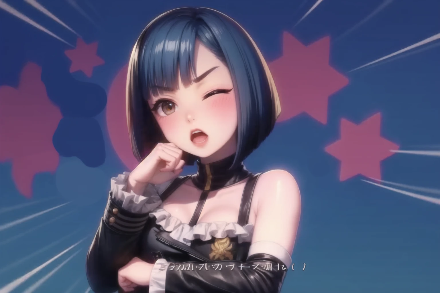 ((masterpiece, best quality)),high resolution,ultra detailed,8k,16k,detailed background, perfect lighting,detailed beautiful eyes,1girl,nsfw,embarrassed,blush,looking up,show off nipple,steam,long nipple,heavy breathing,saliva,seductive smile,(open mouth,oral,spread mouth:1.2),close up face,(from above:1.1), (pov:1.4),(front view:1.2),drool stringing,sweat,fisheye lens, narrow shoulders,long tongue out,1boy,1penis,(vaginal,sex:1.3), (evil smile:1.2),show off pussy, boy on top,face to face,hetero,tear,in heat,ahegao,,heart-shaped pupils,spoken heartmark,open arms for viewer,loss of virginity,small breast,slender,fair skin,charlotteid, pink hair,green eyes,short hair,school blazer,skirt,(short body,short stature:1.3),bed room