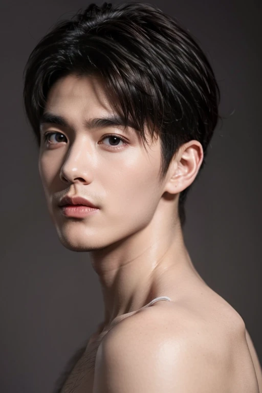 ((masterpiece)),((bestquality)),8k,high detailed,ultra-detailed,Realistic,professional photography,85mm lens,front view,halfbody shot,photograhpy,sharp focus,HD,8k,simple background,portrait,
1boy,(topless:1.33),solo,male focus,handsome face,real skin texture,Cool 90s Hairstyles For Men,well-proportioned hands,black eyes,thick eyebrows,solid eyes,Stubble,<lora:add_detail:0.8>,([Blade lighting|Cyc lighting|Back lighting|Rembrandt lighting|Emergency lighting]),