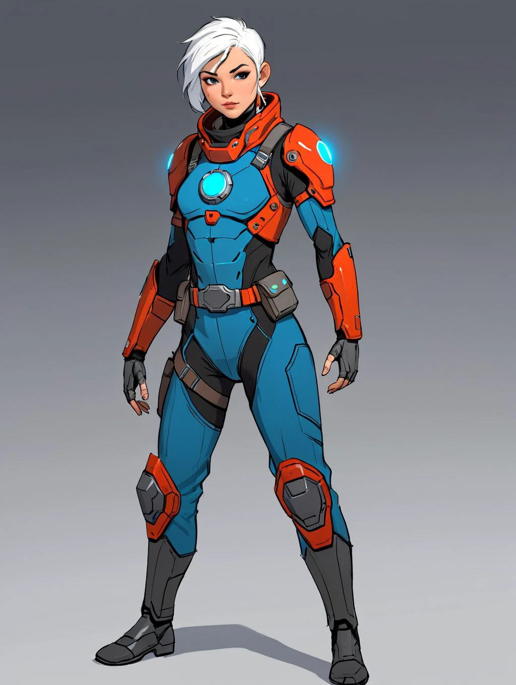 scifi character concept, hero pose
