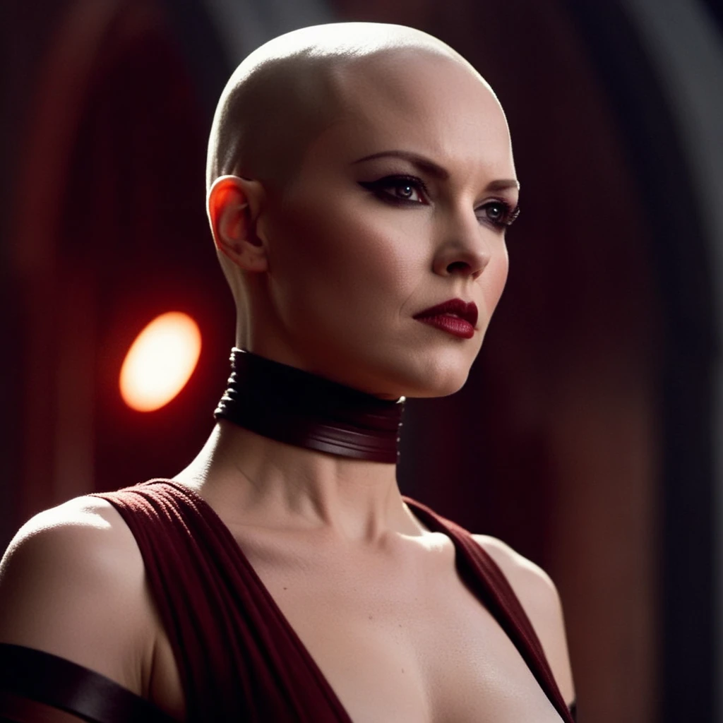 cinematic film still of <lora:Asajj Ventress:1.2>
Asajj Ventress a very attractive hot naked epic breasts awesome nipples white woman with a shaved head and a shaved body In Star Wars Universe, shallow depth of field, vignette, highly detailed, high budget, bokeh, cinemascope, moody, epic, gorgeous, film grain, grainy
