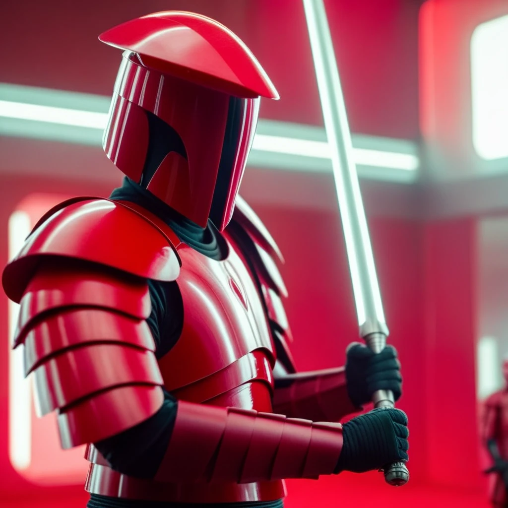 cinematic film still of <lora:Elite Praetorian Guard:1.5>
Elite Praetorian Guard a man in armor holding a large voulge weapon, shallow depth of field, vignette, highly detailed, high budget, bokeh, cinemascope, moody, epic, gorgeous, film grain, grainy