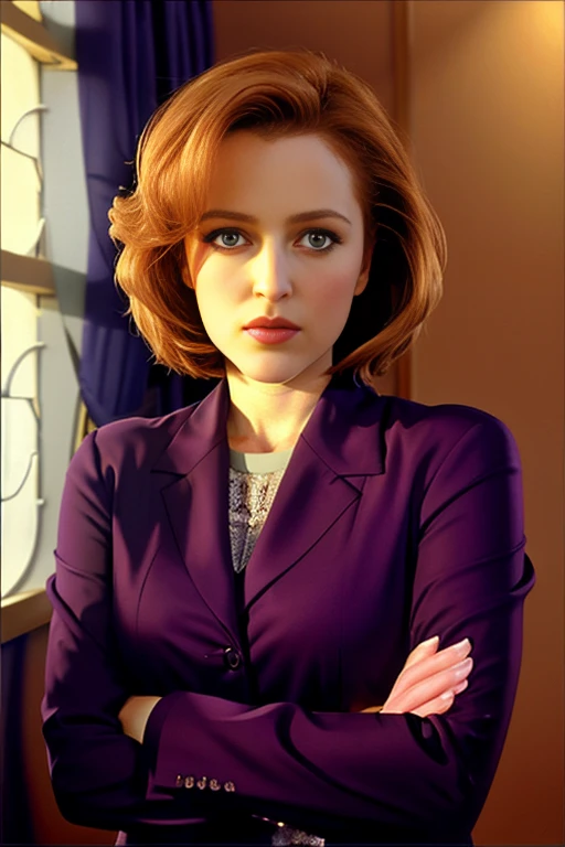 Dana Scully, portrait, soft light,
<lora:DanaScullySD-000005:1>, intricate details, hyperdetailed, cinematic, realistic, masterpiece