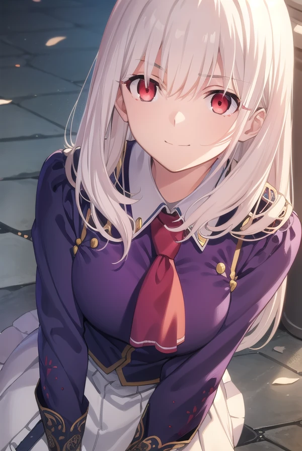 illyasvielvoneinzbern, <lora:illyasviel von einzbern ubw-lora-nochekaiser:1>,
illyasviel von einzbern, long hair, (red eyes:1.5), white hair, smile,
BREAK skirt, shirt, long sleeves, boots, ascot, white skirt, frilled skirt, purple shirt,
BREAK outdoors, sky, clouds, sun, city,
BREAK looking at viewer, (cowboy shot:1.5),
BREAK <lyco:GoodHands-beta2:1>, (masterpiece:1.2), best quality, high resolution, unity 8k wallpaper, (illustration:0.8), (beautiful detailed eyes:1.6), extremely detailed face, perfect lighting, extremely detailed CG, (perfect hands, perfect anatomy),