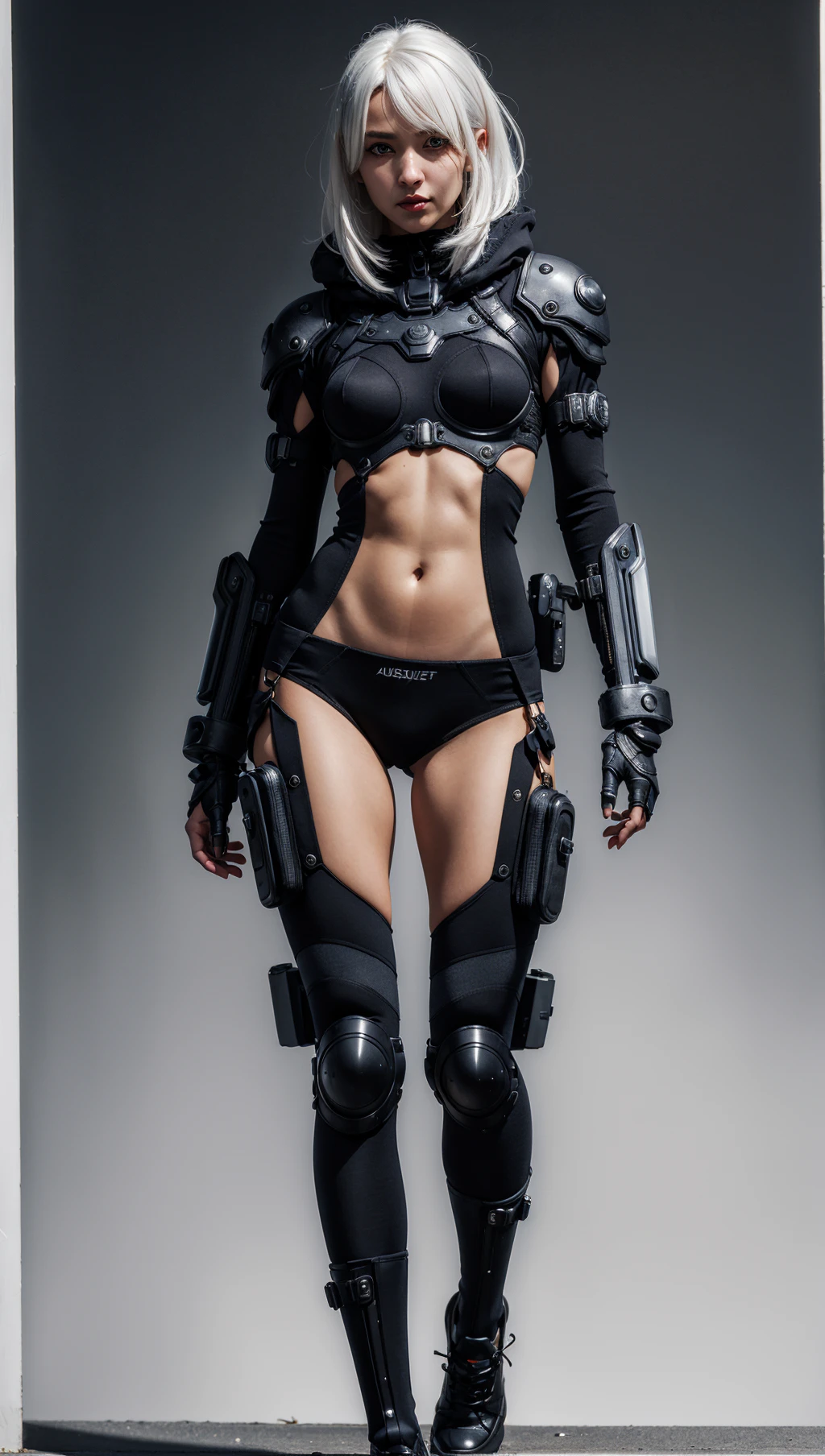style of Tsutomu Nihei,(incredibly absurdres, (high resolution:1.18), intricate detail, (masterpiece:1.1), (highest quality:1.1), absurdres) BREAK (1girl, solo, portrait, white hair, orange eyes, long hair, detailed eyes),