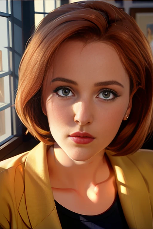 Dana Scully, portrait, soft light,
<lora:DanaScullySDstrong:1>, intricate details, hyperdetailed, cinematic, realistic, masterpiece