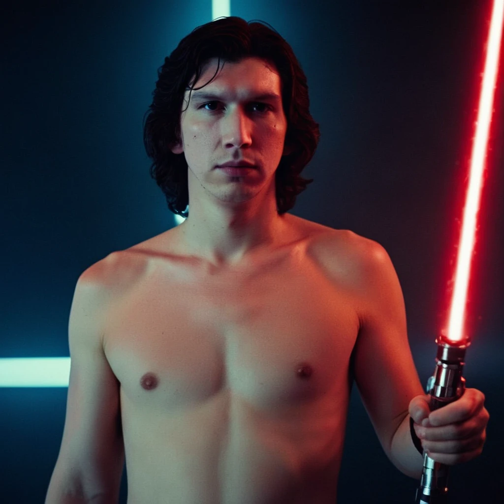cinematic film still of <lora:Ben Solo:1>
Ben Solo a man with a shirtless body and a red light saber in star wars universe, shallow depth of field, vignette, highly detailed, high budget, bokeh, cinemascope, moody, epic, gorgeous, film grain, grainy