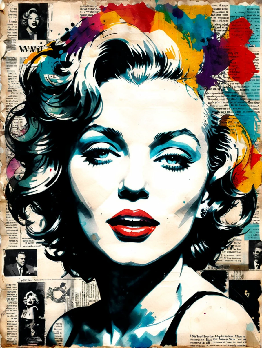 (ink on newspaper in the style of Loui Jover:1.5), marilyn monroe, Envision an art movement where portraits capture the subject's inner thoughts and emotions as vibrant, shifting patterns of color and light
<lora:add-detail-xl:1> <lora:xl_more_art-full_v1:1>