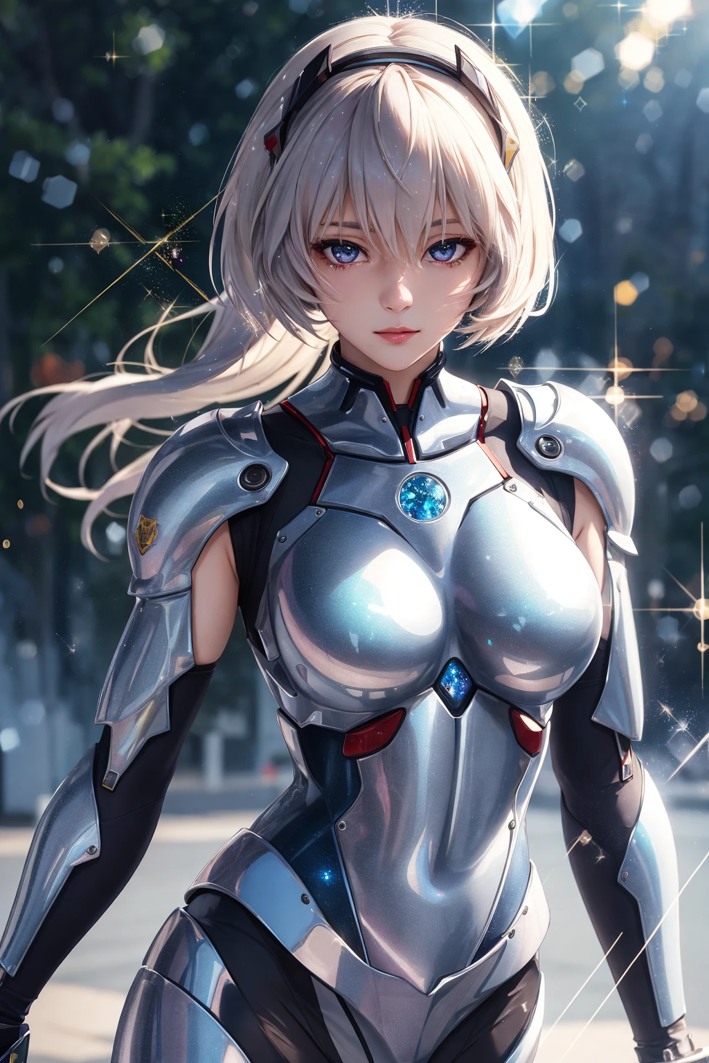 a beautiful ayanami rei, armor outfit,
seductive expression, half body, looking at viewer, bokeh, nature, (sparkling:1.75), masterpiece, amazing intricate finely detailed, volumetric lighting, ultra-HD, UHD, 8K, 16K