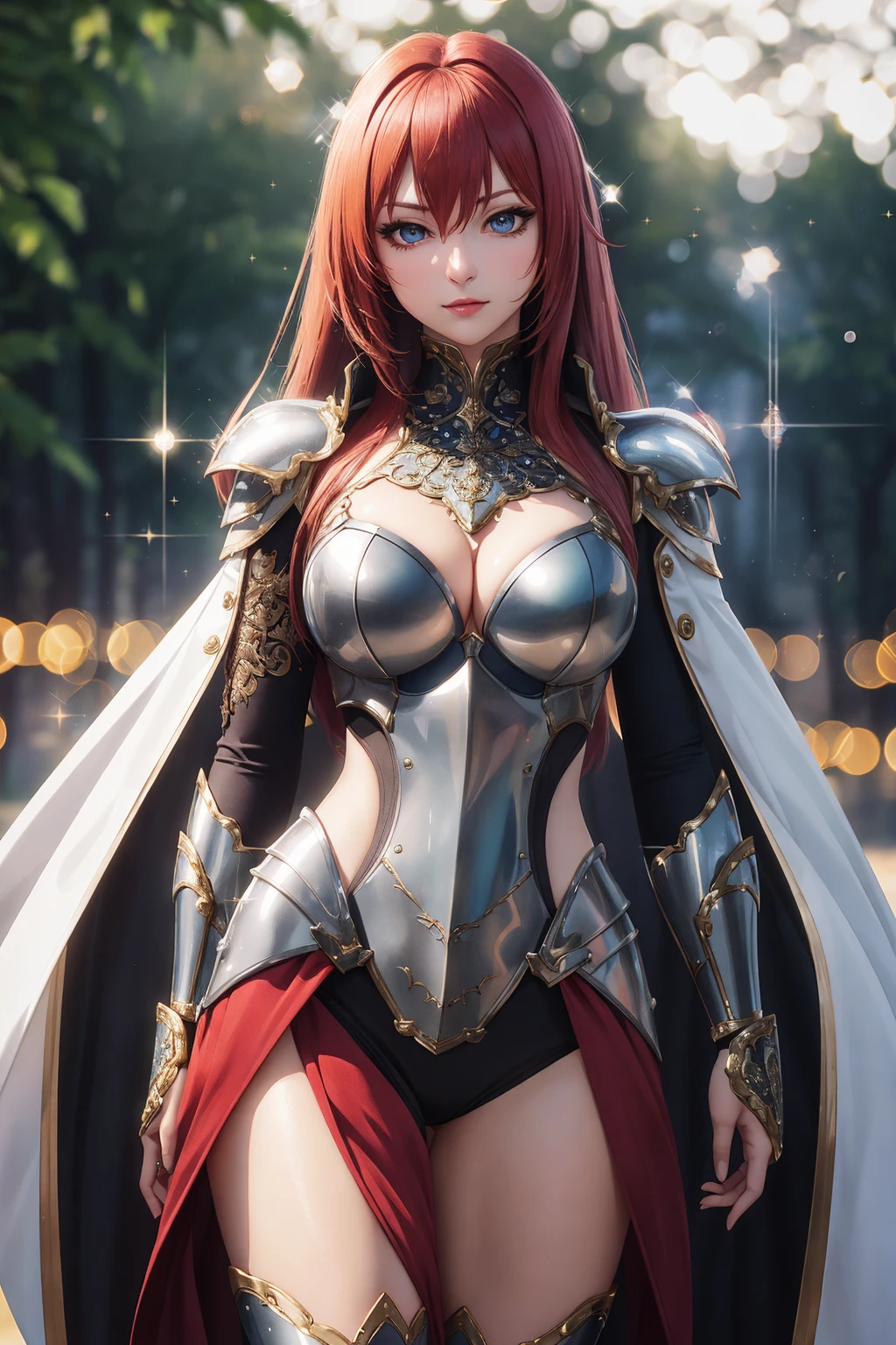 a beautiful rias gremory , armor outfit,
seductive expression, half body, looking at viewer, bokeh, nature, (sparkling:1.75), masterpiece, amazing intricate finely detailed, volumetric lighting, ultra-HD, UHD, 8K, 16K