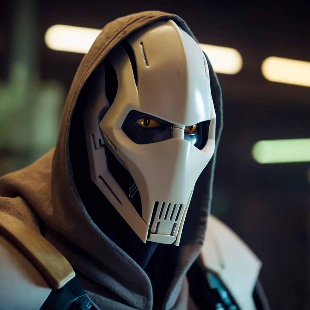 cinematic film still of <lora:General Grievous:1>
General Grievous a Cyborg in a hooded jacket and a hoodie in star wars universe, shallow depth of field, vignette, highly detailed, high budget, bokeh, cinemascope, moody, epic, gorgeous, film grain, grainy