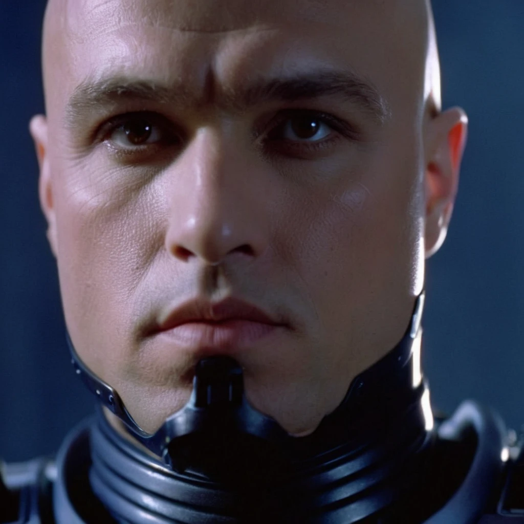 cinematic film still of <lora:RoboCop 1987:1.2>
RoboCop 1987 a close up of a bald human with beautiful eyes, shallow depth of field, vignette, highly detailed, high budget, bokeh, cinemascope, moody, epic, gorgeous, film grain, grainy