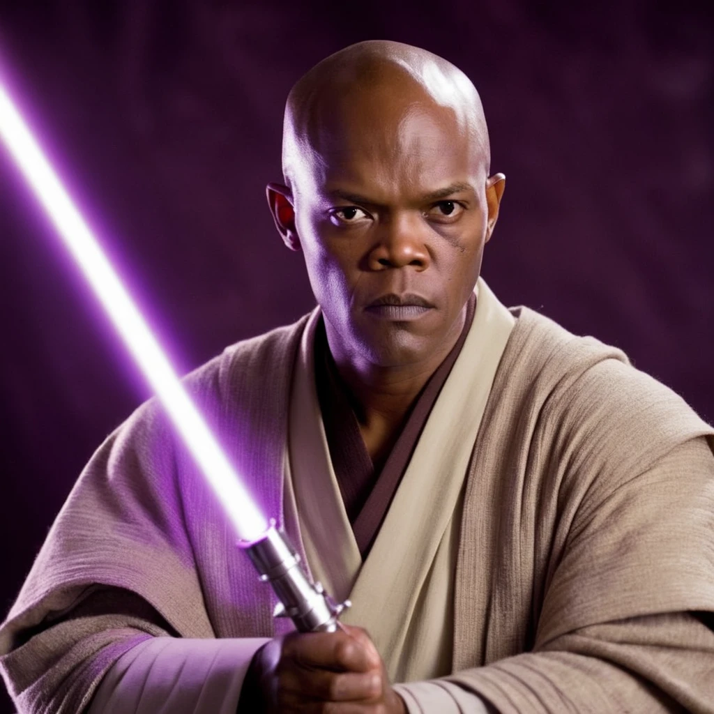 cinematic film still of <lora:Mace Windu:1.2>
Mace Windu a man in a jedi costume holding a purple light saber in star wars universe, shallow depth of field, vignette, highly detailed, high budget, bokeh, cinemascope, moody, epic, gorgeous, film grain, grainy