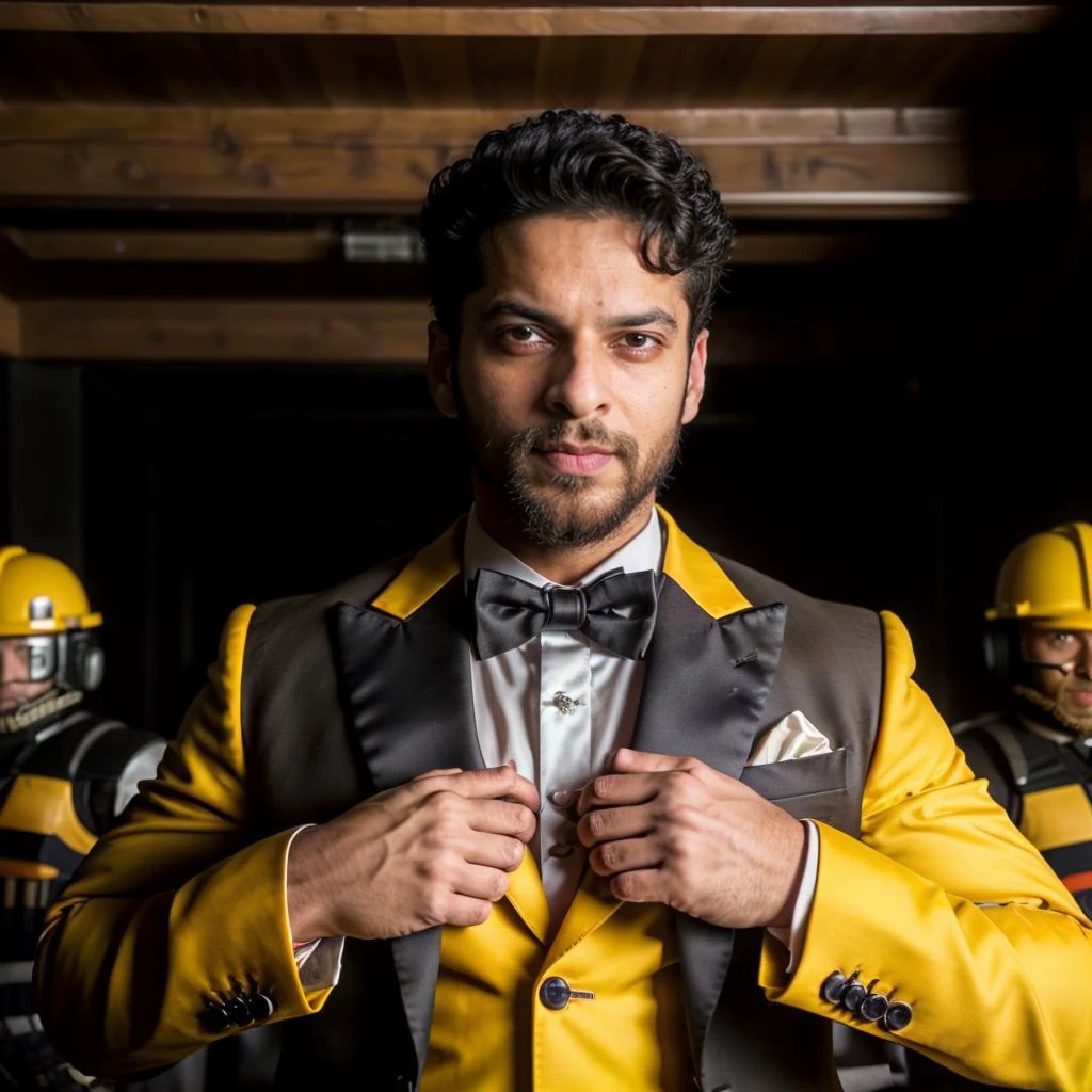 professional photography, portrait of rohitsingh person, still film, high resolution, 4k, photo by Sacha Goldberger, <lora:rohitsingh_65700:1> <lora:ConstructionyardAI:1>