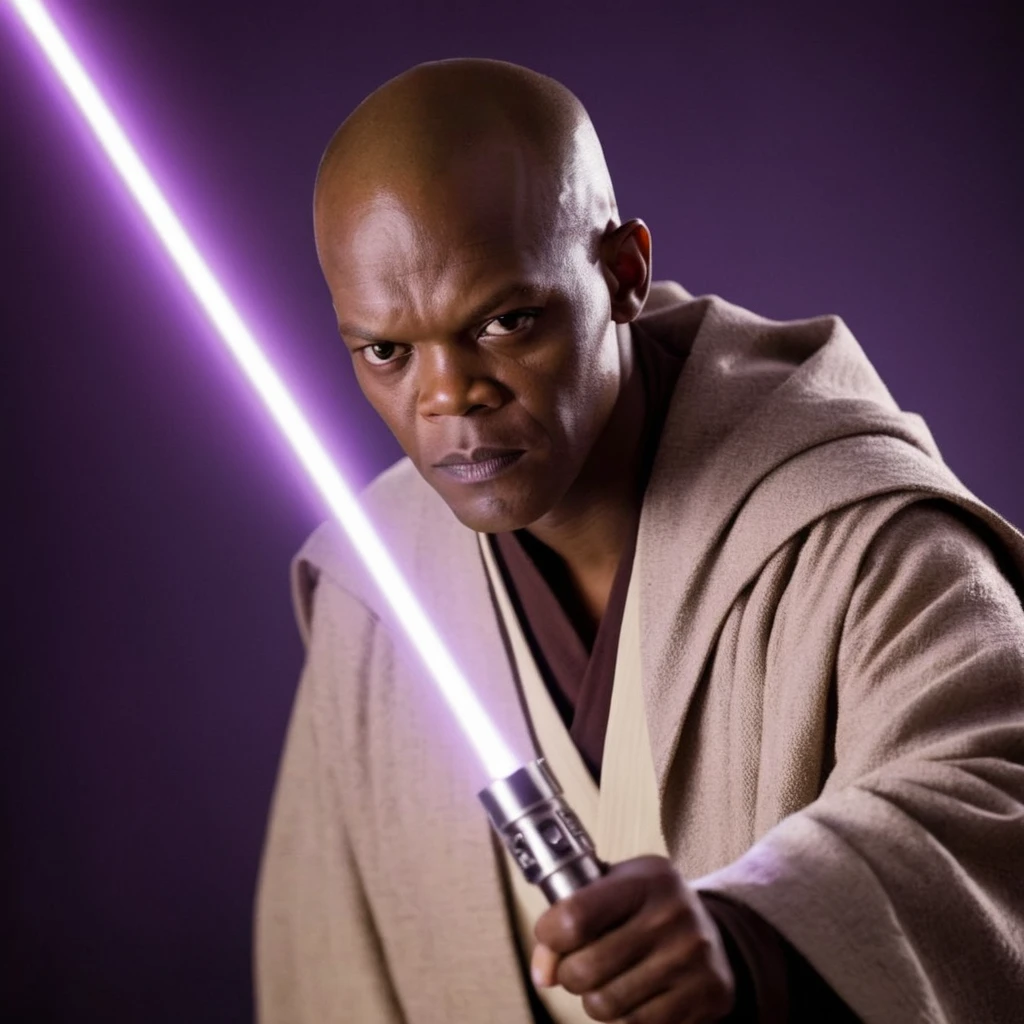 cinematic film still of <lora:Mace Windu:1.2>
Mace Windu a man in a robe holding a purple light saber in star wars universe, shallow depth of field, vignette, highly detailed, high budget, bokeh, cinemascope, moody, epic, gorgeous, film grain, grainy