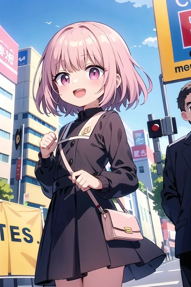 (cleavage:-1.5),insanely detailed, absurdres, ultra-highres, ultra-detailed, best quality,
1girl, solo, nice hands, perfect hands,
BREAK
(wearing winter school uniform),
happy smile, laugh, open mouth,
BREAK
standing, 45 angle,
cute pose, cowboy shot,
BREAK
slender, kawaii, perfect symmetrical face, ultra cute girl, ultra cute face, ultra detailed eyes, ultra detailed hair, ultra cute, ultra beautiful,
BREAK
in harajuku, shibuya, tokyo, street, crowd, cityscape,
BREAK
small breasts
(pink medium hair, pink eyes), hime cut