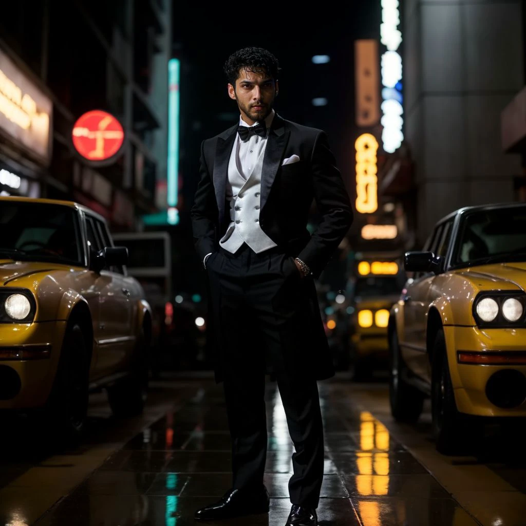 portrait of rohitsingh person, in blade runner, professional photography, high resolution, 4k, detailed photo, <lora:rohitsingh_65700:1>