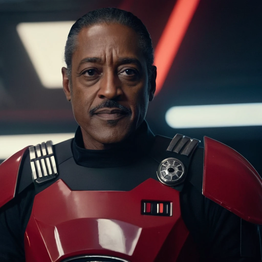 cinematic film still of <lora:Moff Gideon:1>
Moff Gideon a closeup of a man in a star wars costume with a sinister smile in star wars universe, shallow depth of field, vignette, highly detailed, high budget, bokeh, cinemascope, moody, epic, gorgeous, film grain, grainy