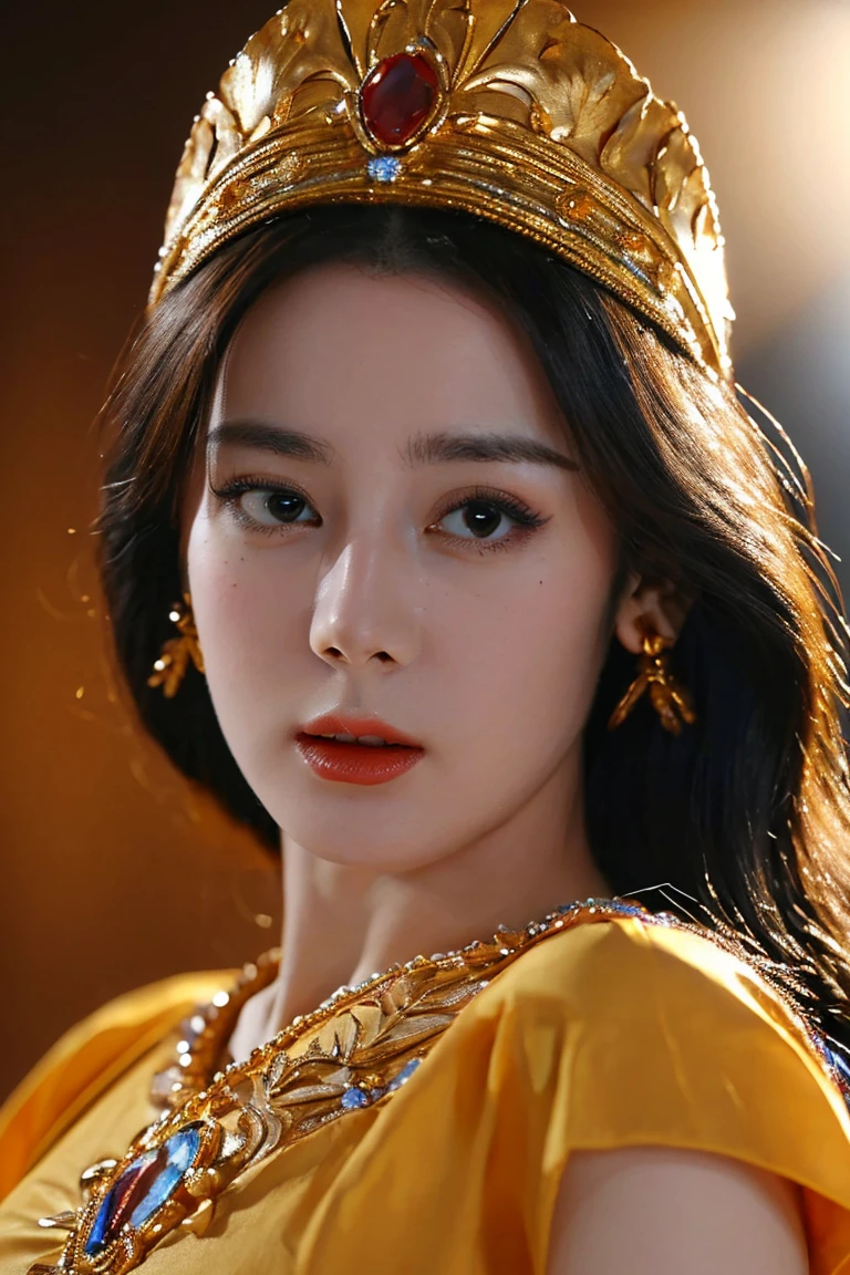 (masterpiece,best quality,ultra high res:1.2),(photo-realistic:1.3),1girl,solo,(beautiful face,exquisite face,skin texture:1.2),
<lora:dili_sd15_:1>,dili,looking_at_viewer,cowboy_shot,
pharaoh costume, ornate headdress, golden accessories, ancient Egypt-themed party,