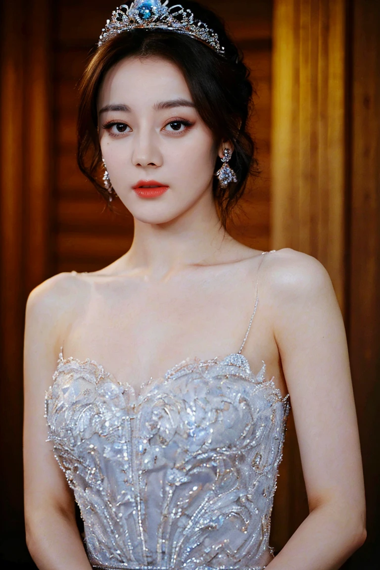 ((Masterpiece, Top image quality, high resolution、alone、skin shiny))(on the table, best quality, actual, super detailed, meticulous, high resolution, 8k wallpaper),huge breasts, Close-up portrait of a beautiful woman, like, smiling, light brown messy hair, Perfect dynamic composition, 美丽meticulous的眼睛, Just like the cover of a fashion magazine, on campus,Gorgeous costumes,hot stamping clothing,One of them is wearing a pink tulle dress,long black hair、8-year-old girl wearing pink bow hairpin sitting on the ground holding balloons,The white buds do not exceed the knees,girl'bedroom,pink girl'Room decoration。