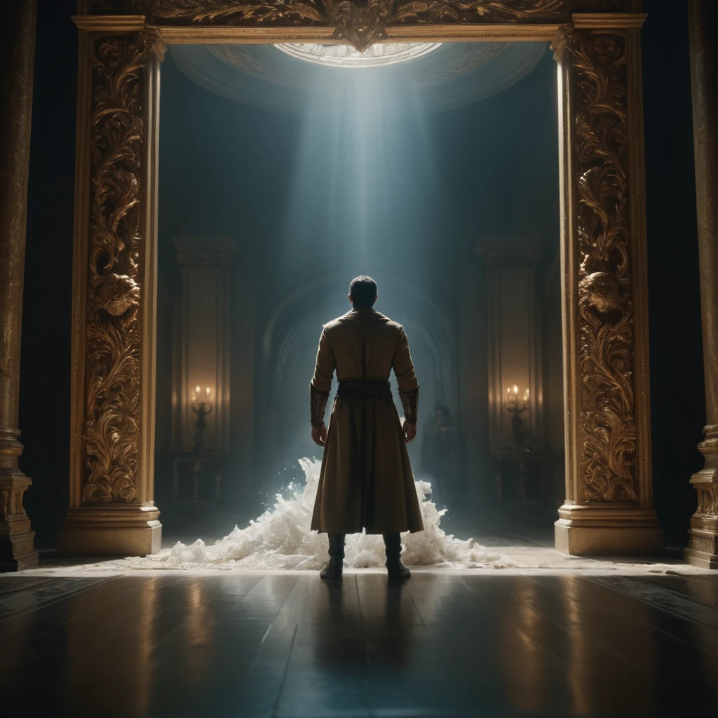 A 32k UHD incredibly epic cinematic still frame, characterized by its sharp focus and dynamic composition. This frame should capture a moment that feels both grand and intensely detailed, with every element in the scene rendered with crystal-clear precision.
The composition should be crafted to draw the viewer into a breathtaking cinematic moment, embodying the essence of an epic narrative. The use of lighting, color, and perspective should all contribute to a sense of drama and grandeur, highlighting key elements within the frame.
Ensure that the focal point of the frame is strikingly clear, with sharp focus that contrasts beautifully against a richly detailed background. This background, while intricate, should not distract but rather enhance the overall impact of the central subject.
This still frame should not only be a visual spectacle but also convey a story, capturing a single, powerful moment in time that resonates with depth and emotion, inviting viewers to immerse themselves in the cinematic world it portrays.