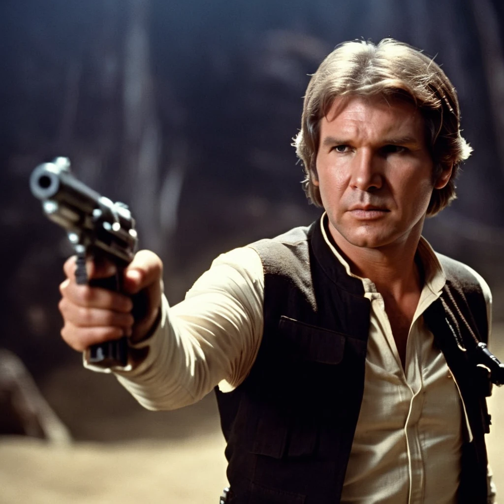 cinematic film still of <lora:Han Solo:1.2>
Han Solo an old man with grey hair holding a gun in his hand in star wars universe, shallow depth of field, vignette, highly detailed, high budget, bokeh, cinemascope, moody, epic, gorgeous, film grain, grainy
