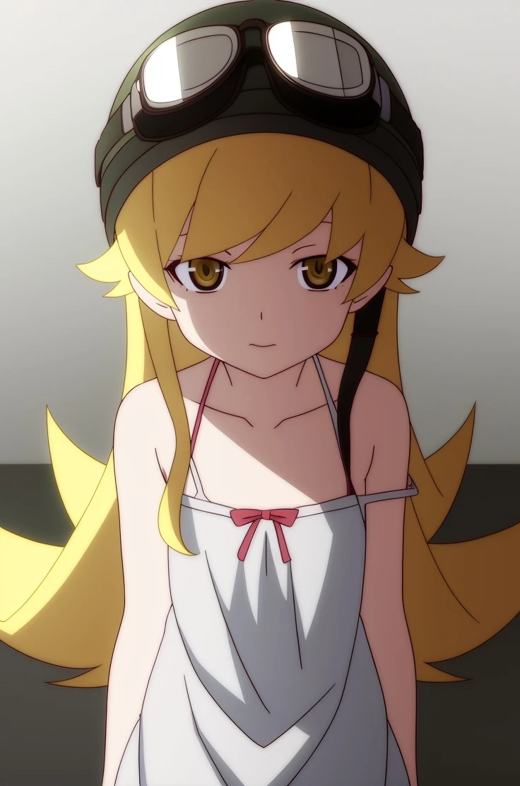 shinobu, helmet, goggles, strap slip, goggles on head, 8k, masterpiece, absurdres, anime,