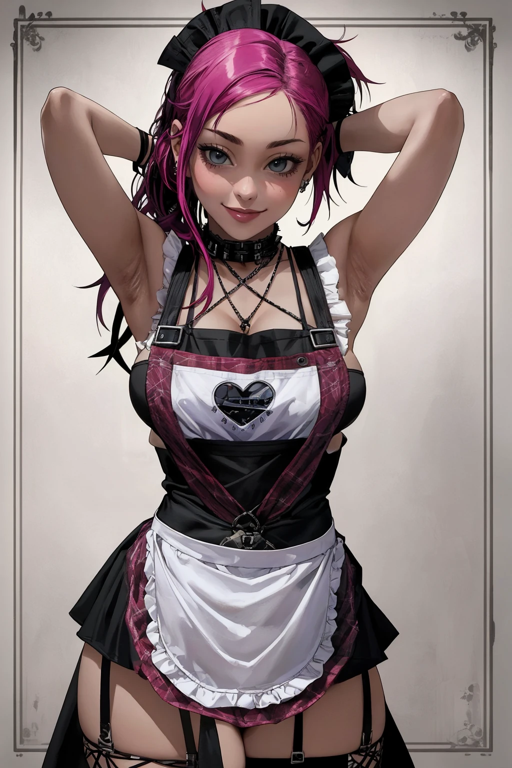 ((Masterpiece, best quality,edgQuality))smiling,excited,solo,1girl,
kitchen background,arms behind head
edgApron,edgGrunge,accessories, a woman with a very sexy outfit,wearing edgGrunge_(apron)
<lora:edgGrungeAprons:1>